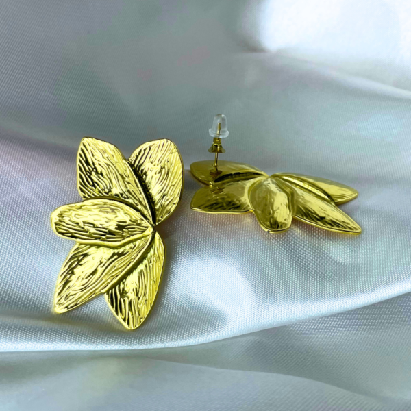 Boucles D'oreilles Feuilles Fleur - Image 2
